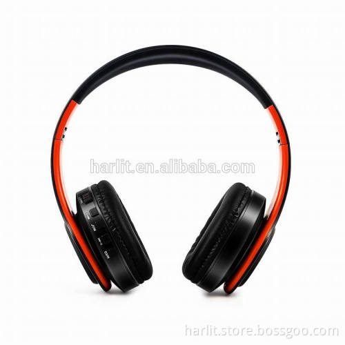 Foldable Overhead Stereo Bluetooth 4.0 Headphones With Mic And 3.5MM Aux Wire Cable